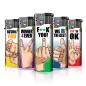 Preview: Finger Motivfeuerzeug 50er-Display in Weiß/Rot, Blau/Weiß – Sicheres Zubehör bei Emma Trade GmbH für Tankstellen und Kioske - Einzeln
