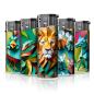 Preview: Origami Motivfeuerzeug 50er-Display in Weiß, Blau, Rosa – Sicheres Zubehör bei Emma Trade GmbH für Tankstellen und Kioske - Einzeln