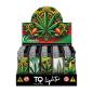 Preview: TQ Motivfeuerzeug 50er-Display mit Free Cannabis Motiv – Sicheres Zubehör bei Emma Trade GmbH für Tankstellen und Kioske - Display