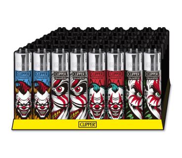 Clipper Classic Large Feuerzeug mit gruseligem Clown-Motiv Großhandel - Verpackungseinheit