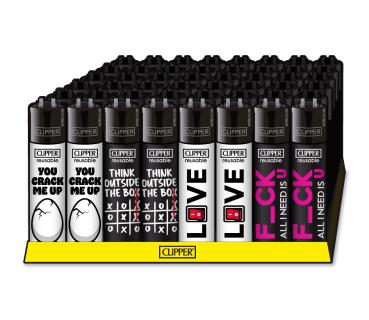 Clipper Classic Large Statements #12 Feuerzeug mit Spruchmotiv Großhandel - Verpackungseinheit
