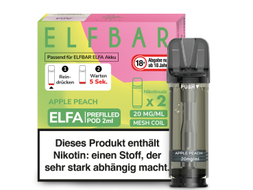 Elfbar Elfa Pods Apple Peach 2er-Pack – Fruchtiger Dampfgenuss bei Emma Trade GmbH für Tankstellen und Kioske