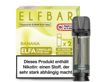 Elfbar Elfa Pods Banana 2er-Pack – Cremiger Dampfgenuss bei Emma Trade GmbH für Tankstellen und Kioske
