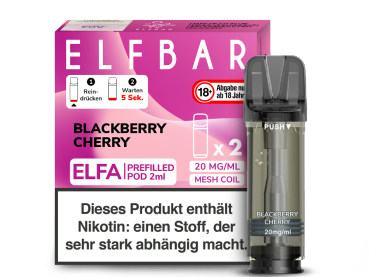 Elfbar ELFA Pods Blackberry Cherry – vorbefüllte 2er-Pods für ELFA – Emma Trade Großhandel