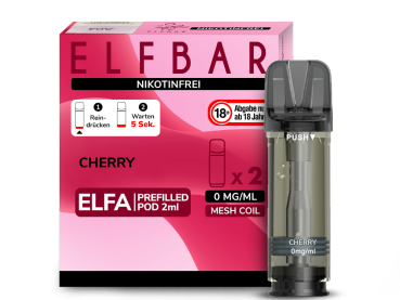 Elfbar Elfa Pods ohne Nikotin 2er-Pack in Blue Razz und Strawberry Kiwi – Nikotinfreies Vape-Zubehör bei Emma Trade GmbH für Tankstellen und Kioske