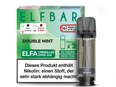 Elfbar ELFA Pods Double Mint 20mg 2er Pack mit Doppelminz Geschmack