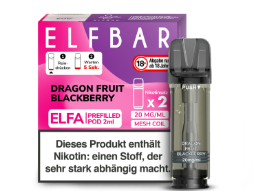 Elfbar ELFA Pod Dragon Fruit Blackberry – vorbefüllter Pod für ELFA – Großhandel Emma Trade GmbH