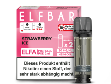 Elfbar Elfa Pods Strawberry Ice 2er-Pack – Fruchtig-kühler Dampfgenuss bei Emma Trade GmbH für Tankstellen und Kioske
