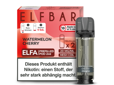 Elfbar Elfa Pods Watermelon Cherry 2er-Pack – Fruchtig-süßer Dampfgenuss bei Emma Trade GmbH für Tankstellen und Kioske