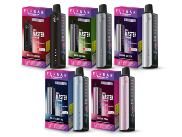 Elfbar Elfa Master in Black Knight und Glacier Blue – Leistungsstarkes Pod-System bei Emma Trade GmbH für Tankstellen und Kioske