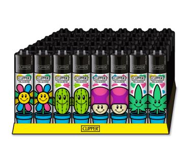 Clipper Classic Large Grow Pots Feuerzeug mit Pflanzenmotiven Großhandel - Verpackungseinheit