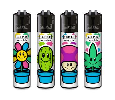Clipper Classic Large Grow Pots Feuerzeug mit Pflanzenmotiven Großhandel - Motive