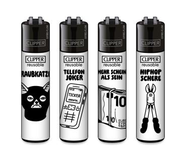 CLIPPER Classic Large Junkie Tattoo – Raubkatze, Telefonjoker, Mehr Schein als Sein, Hiphop-Schere – Großhandel Emma Trade GmbH - Motive