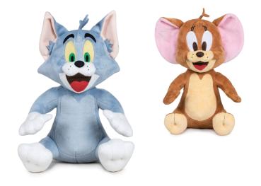 Tom & Jerry Plüschfiguren ca. 20 cm – sitzend, weich, 2-fach – Emma Trade Großhandel