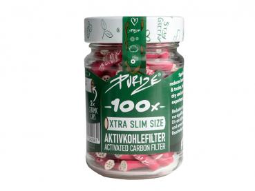 Purize Pink 100er Glas mit 100 XTRA Slim Filtern in Pink – Nachhaltiges Zubehör bei Emma Trade GmbH für Tankstellen und Kioske