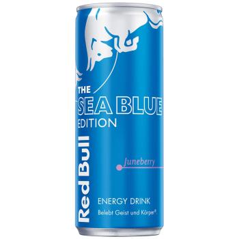 Red Bull Sea Blue Edition Juneberry 250ml Dose Felsenbirne – Emma Trade Großhandel