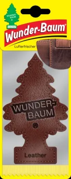 Wunderbaum Echtleder Duftbaum in Braun – Luxuriöser Autoduft bei Emma Trade GmbH für Tankstellen und Kioske - Verpackt