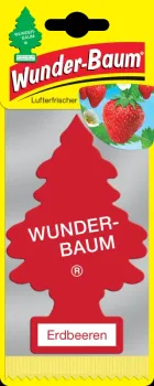 Wunderbaum Erdbeere Duftbaum in Rot – Frischer Autoduft bei Emma Trade GmbH für Tankstellen und Kioske - Verpackt