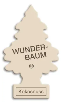 Wunderbaum Kokosnuss Duftbaum in Beige – Frischer Autoduft bei Emma Trade GmbH für Tankstellen und Kioske - Unverpackt