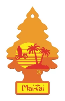 Wunderbaum Mai Tai Duftbaum in Orange mit Palmen – Frischer Autoduft bei Emma Trade GmbH für Tankstellen und Kioske - Unverpackt