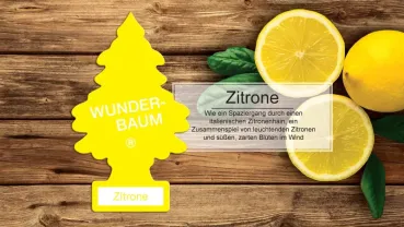 Wunderbaum Zitrone Duftbaum in Gelb – Frischer Autoduft bei Emma Trade GmbH für Tankstellen und Kioske - Produktbeschreibung