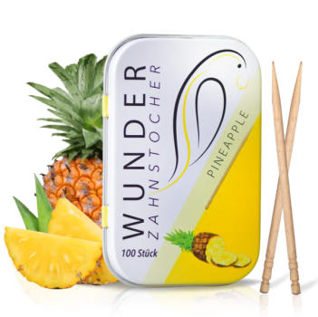 Wunder Zahnstocher Ananas Geschmack 100 Stück Metalldose