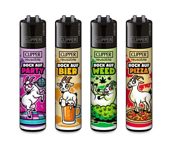 Clipper Classic Large Feuerzeug „Bock auf“ Motive Großhandel - Motive