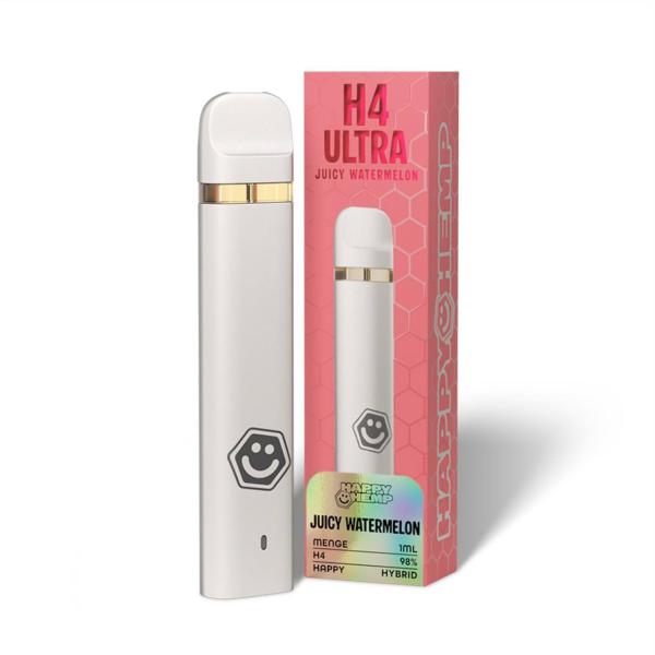 Happy Hemp H4 Ultra Vape Juicy Watermelon 1 ml mit süß-frischer Wassermelonen-Geschmacksrichtung Emma Trade