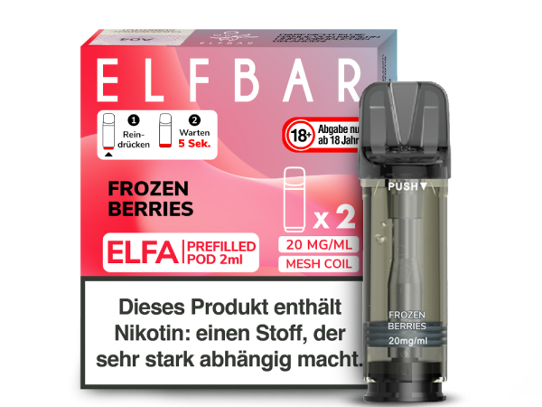 Elfbar ELFA Pods Frozen Berries – 2×2 ml Nikotinsalz-Pods – Großhandel Emma Trade GmbH