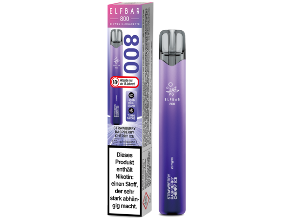 Elfbar 800 Strawberry Raspberry Cherry Ice Einweg E-Zigarette – Großhandel Emma Trade GmbH