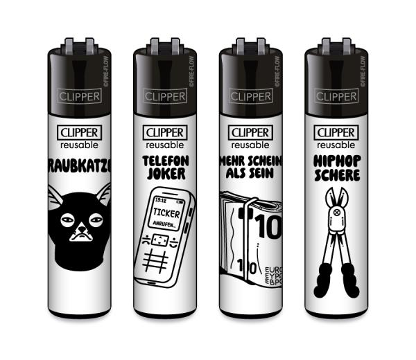 CLIPPER Classic Large Junkie Tattoo – Raubkatze, Telefonjoker, Mehr Schein als Sein, Hiphop-Schere – Großhandel Emma Trade GmbH - Motive