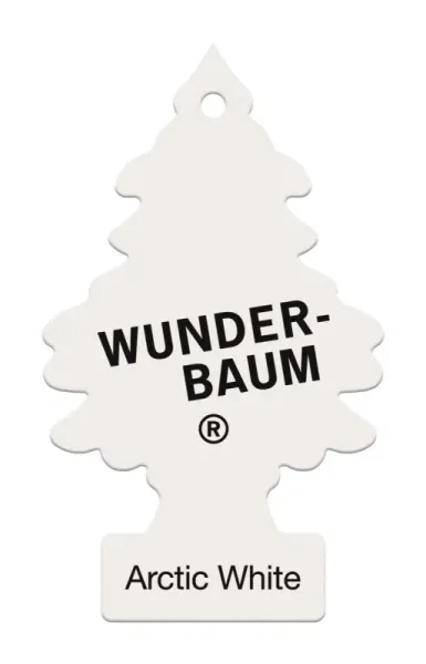 Wunderbaum Arctic White Duftbaum in Weiß – Frischer Autoduft bei Emma Trade GmbH für Tankstellen und Kioske - Ohne Verpackung