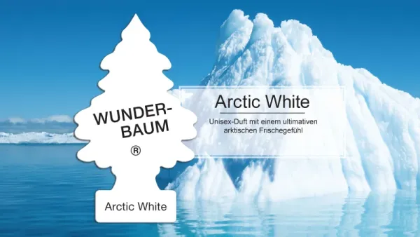 Wunderbaum Arctic White Duftbaum in Weiß – Frischer Autoduft bei Emma Trade GmbH für Tankstellen und Kioske - Produktbeschreibung