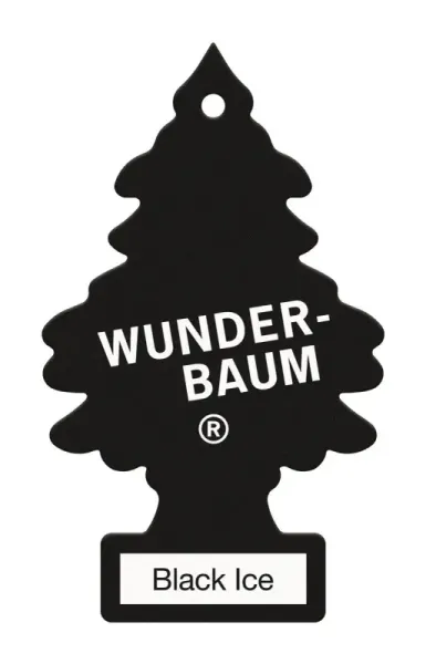 Wunderbaum Black Ice Duftbaum in Schwarz – Frischer Autoduft bei Emma Trade GmbH für Tankstellen und Kioske - Unverpackt