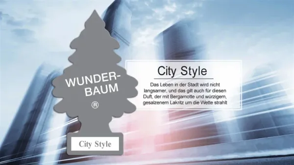 Wunderbaum City Style Duftbaum in Silber – Frischer Autoduft bei Emma Trade GmbH für Tankstellen und Kioske - Produktbeschreibung