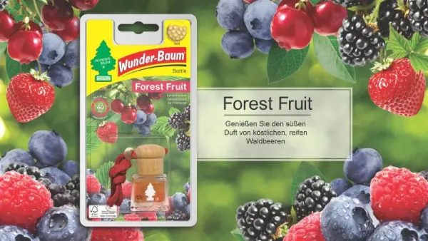 Wunderbaum Duftflakon Forest Fruit – Fruchtiger Autoduft bei Emma Trade GmbH für Tankstellen und Kioske - Produktbeschreibung