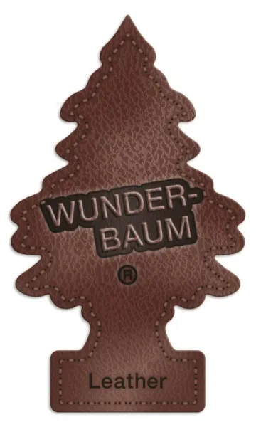 Wunderbaum Echtleder Duftbaum in Braun – Luxuriöser Autoduft bei Emma Trade GmbH für Tankstellen und Kioske - Unverpackt