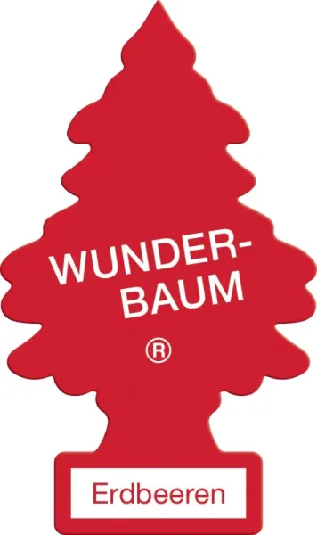 Wunderbaum Erdbeere Duftbaum in Rot – Frischer Autoduft bei Emma Trade GmbH für Tankstellen und Kioske - Unverpackt