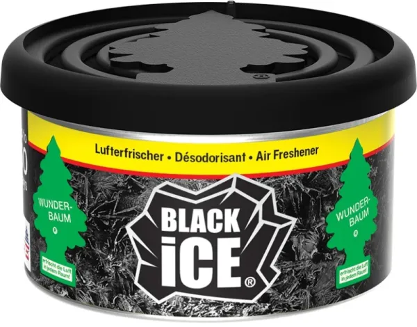 Wunderbaum Duftdose Black Ice in Schwarz – Frischer Autoduft bei Emma Trade GmbH für Tankstellen und Kioske - Einzeln