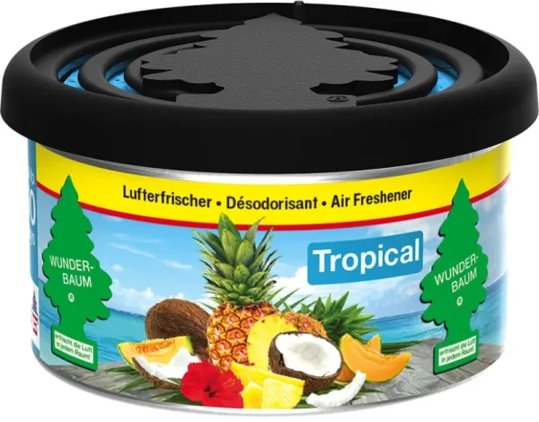 Wunderbaum Duftdose Tropical in Blau – Frischer Autoduft bei Emma Trade GmbH für Tankstellen und Kioske