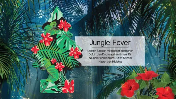 Wunderbaum Jungle Fever Duftbaum mit Dschungelblättern – Frischer Autoduft bei Emma Trade GmbH für Tankstellen und Kioske - Produktbeschreibung