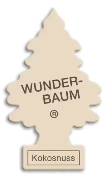 Wunderbaum Kokosnuss Duftbaum in Beige – Frischer Autoduft bei Emma Trade GmbH für Tankstellen und Kioske - Unverpackt