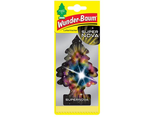 Wunderbaum Supernova Duftbaum in Schwarz – Frischer Autoduft bei Emma Trade GmbH für Tankstellen und Kioske - Verpackt